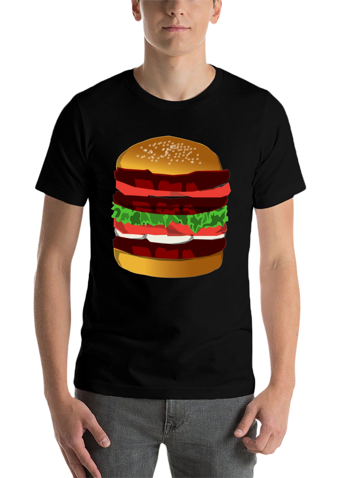 Burger Graphic Tee - Black T-Shirt