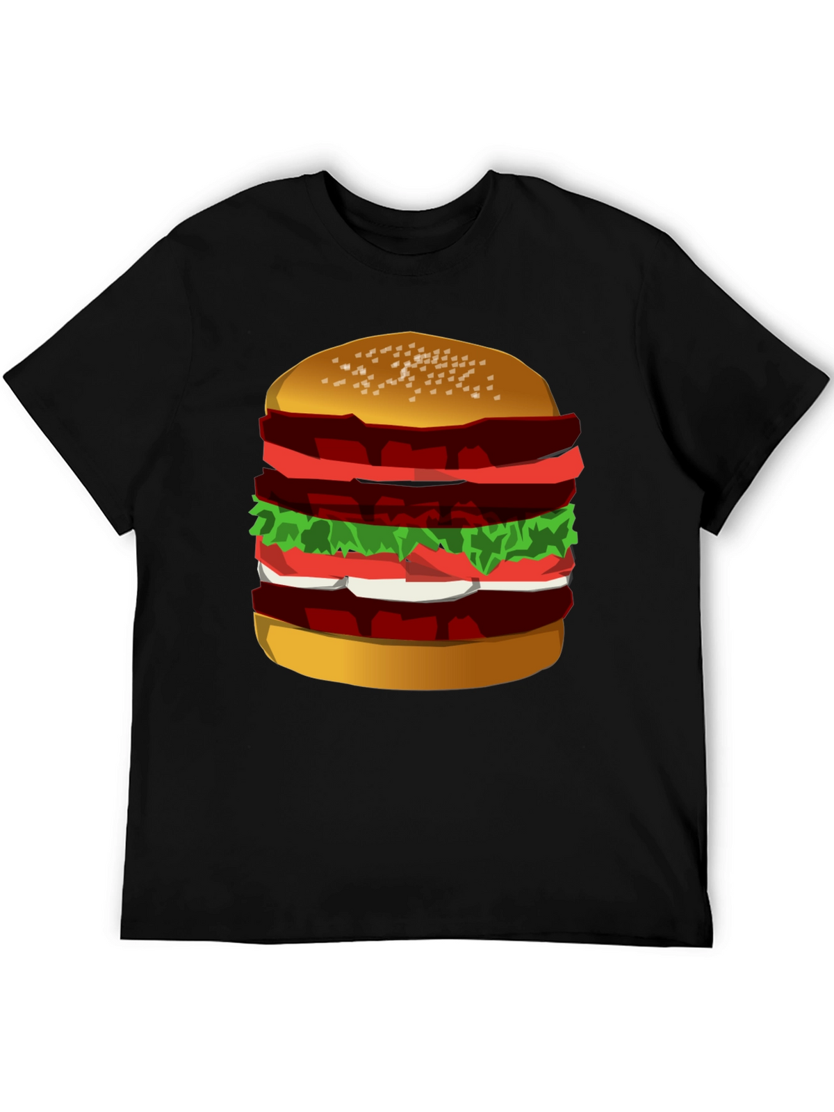 Burger Graphic Tee - Black T-Shirt