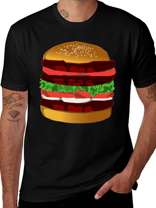 Burger Graphic Tee - Black T-Shirt