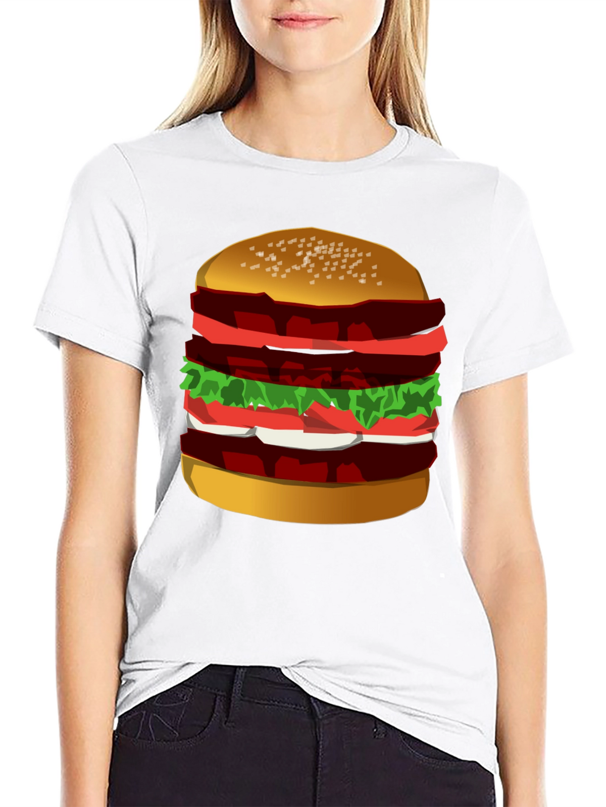 Burger Graphic Tee - Black T-Shirt