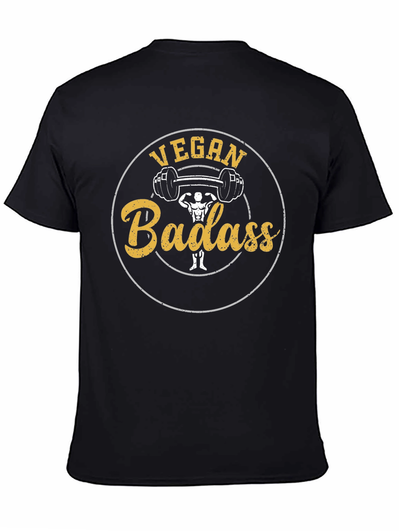 Vegan Badass T-Shirt - Weightlifting Design