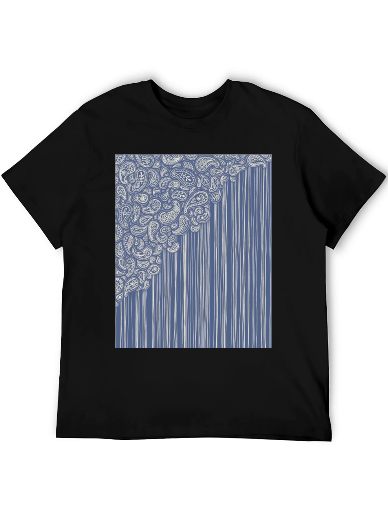 Paisley Cascade Graphic Tee - Stylish Comfort