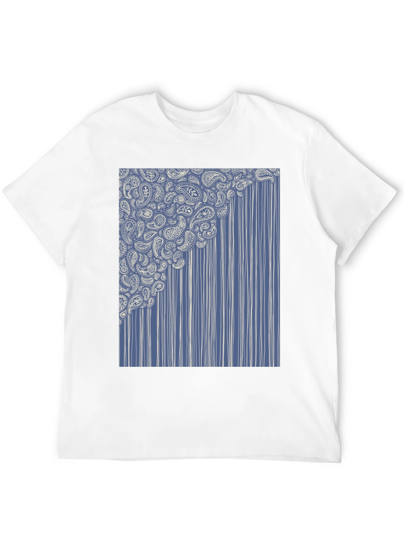 Paisley Cascade Graphic Tee - Stylish Comfort