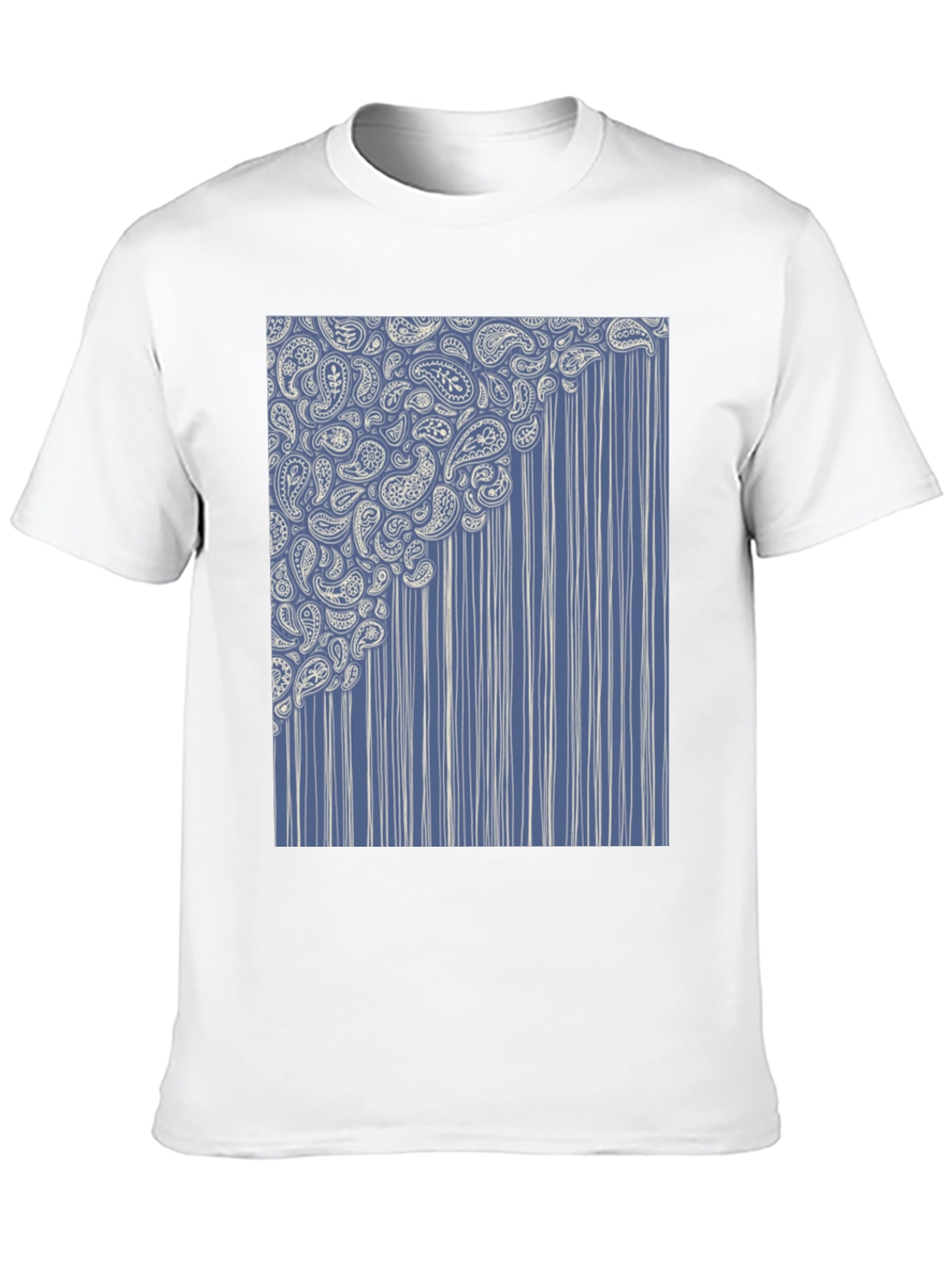 Paisley Cascade Graphic Tee - Stylish Comfort