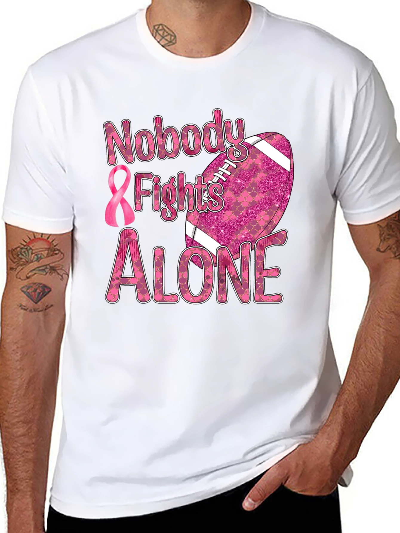 Breast Cancer Awareness Football T-Shirt