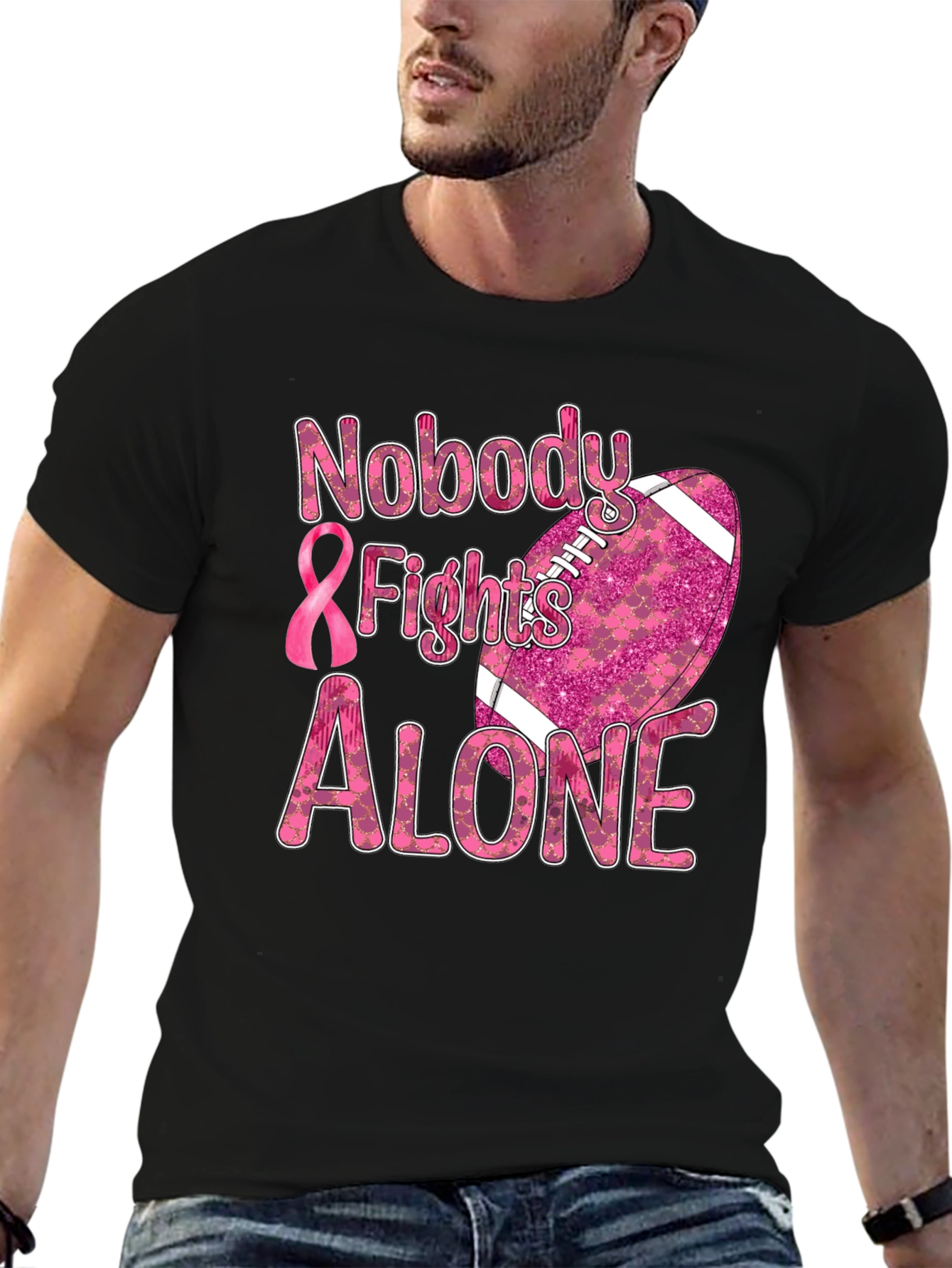 Breast Cancer Awareness Football T-Shirt
