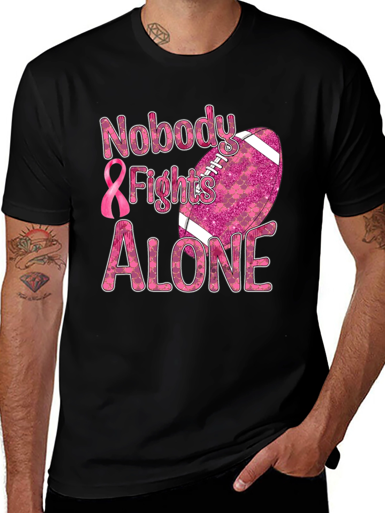 Breast Cancer Awareness Football T-Shirt
