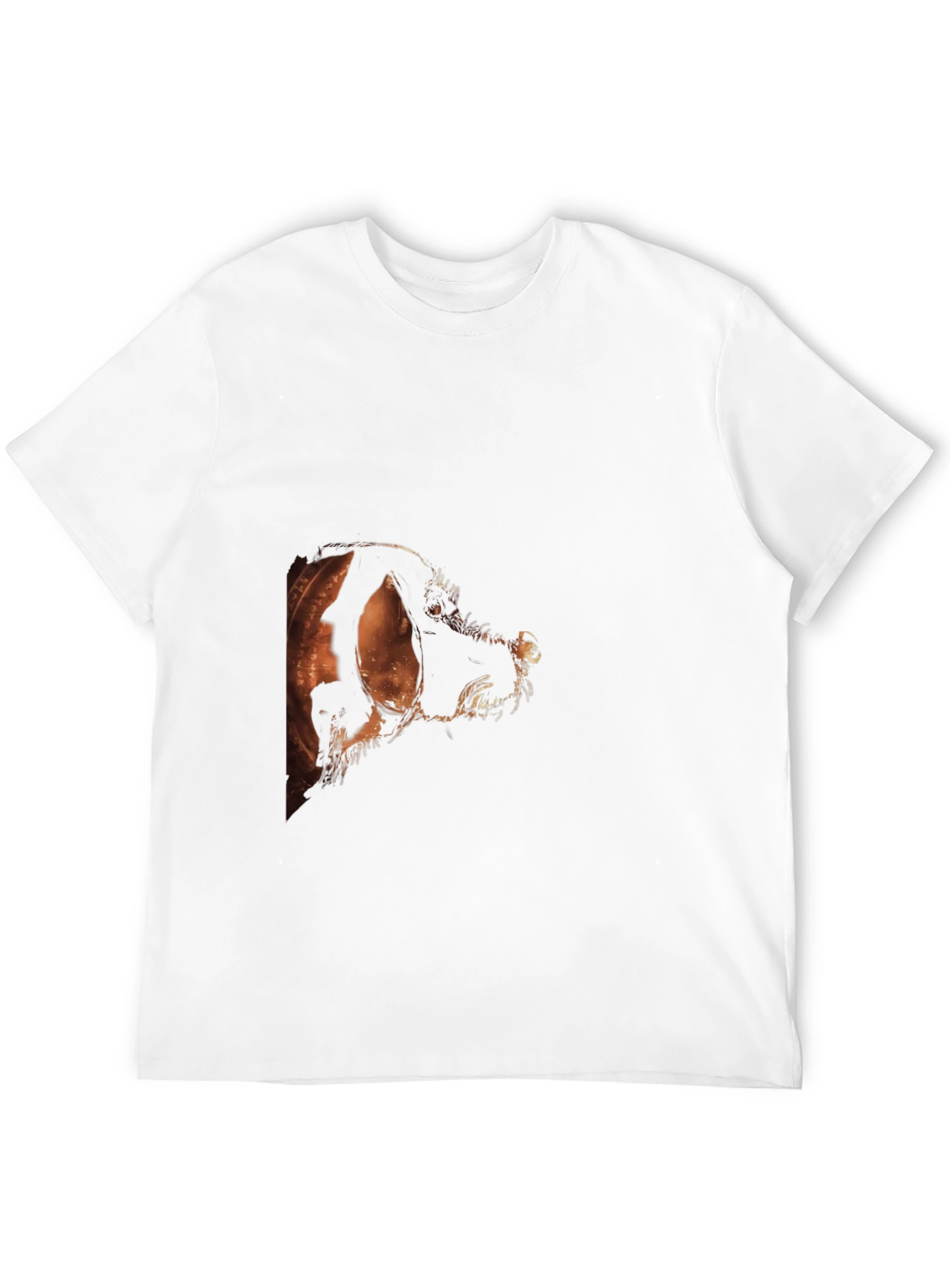 Abstract Dog Graphic Black T-Shirt