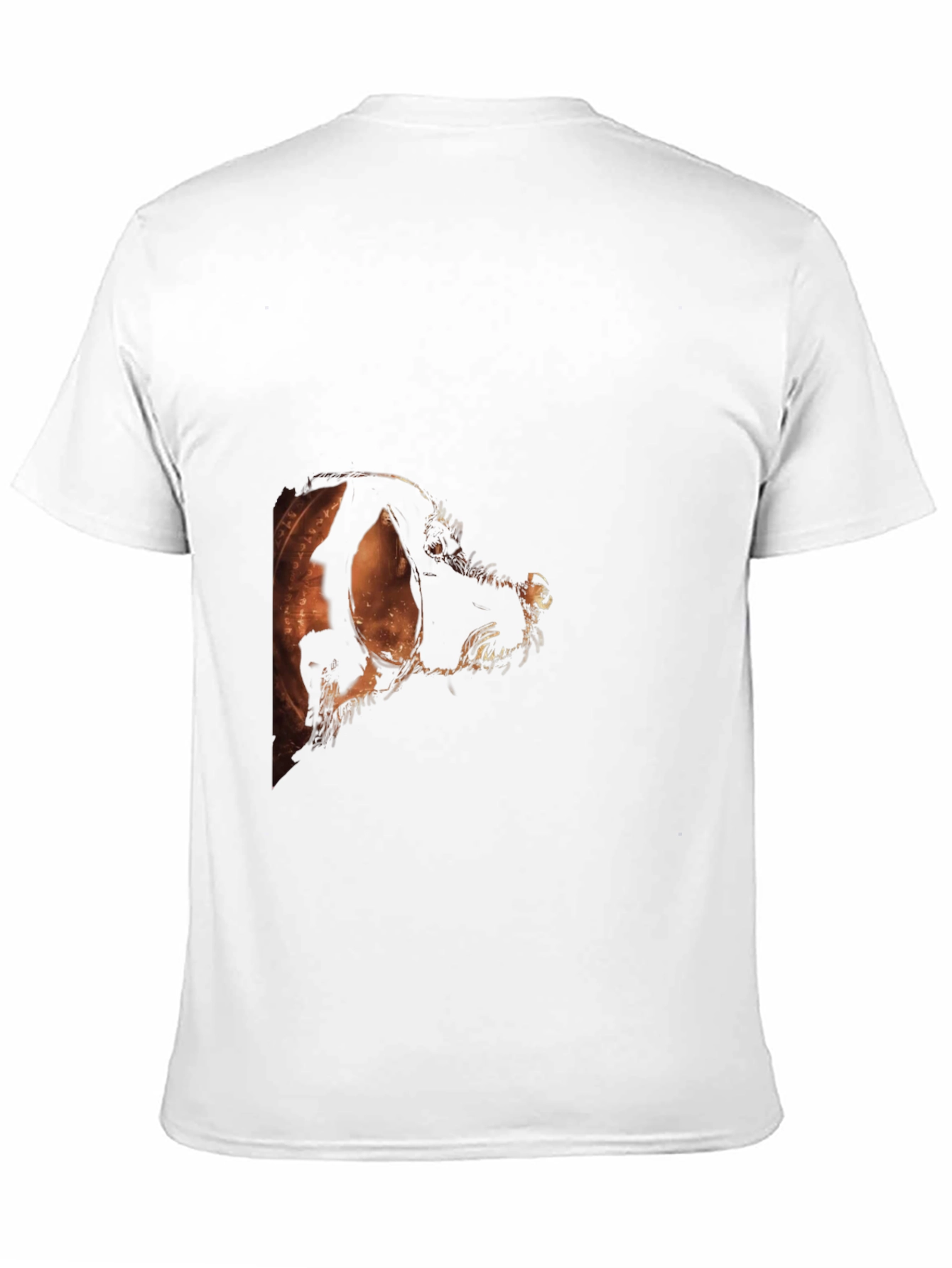 Abstract Dog Graphic Black T-Shirt