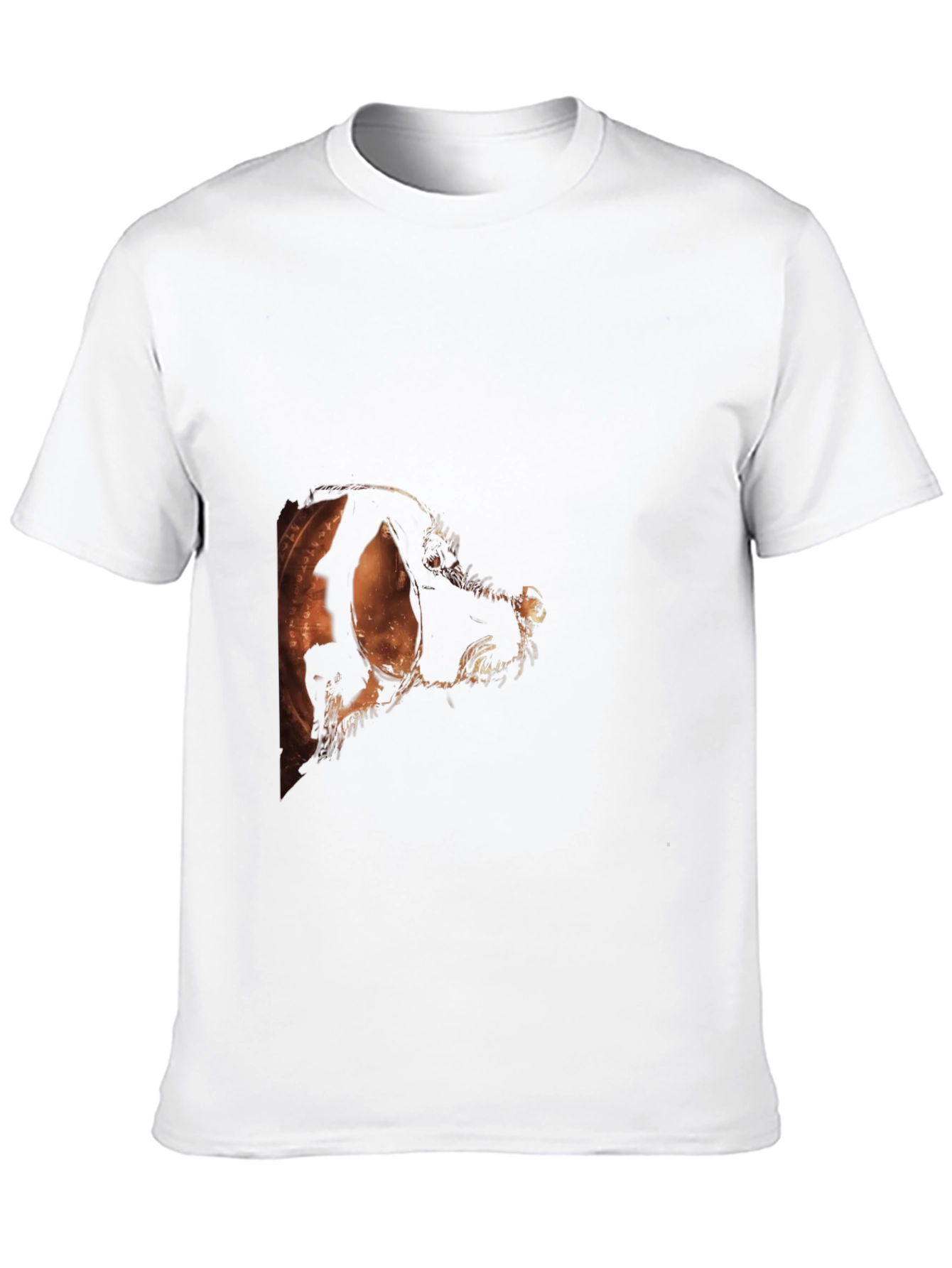 Abstract Dog Graphic Black T-Shirt