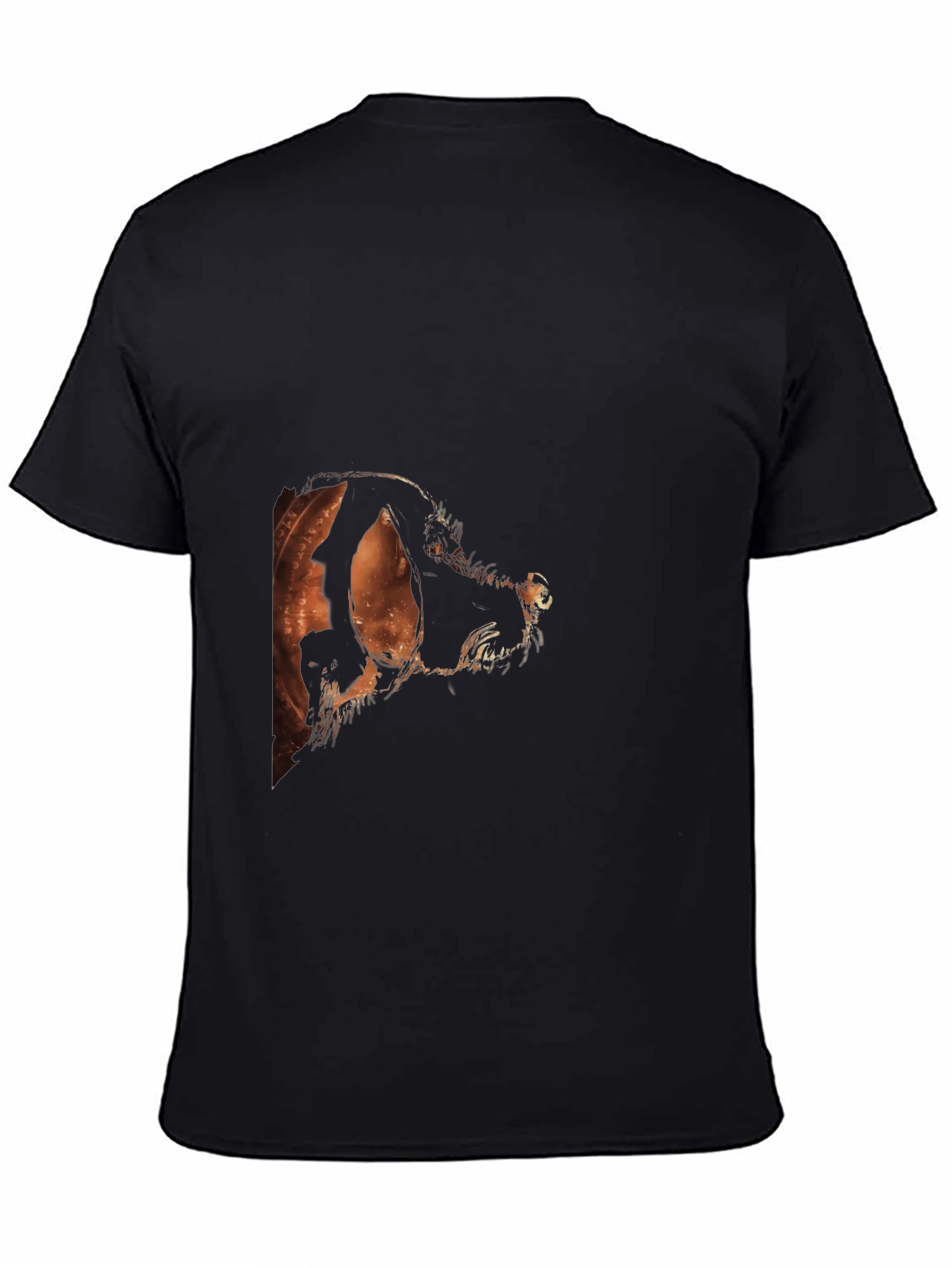 Abstract Dog Graphic Black T-Shirt