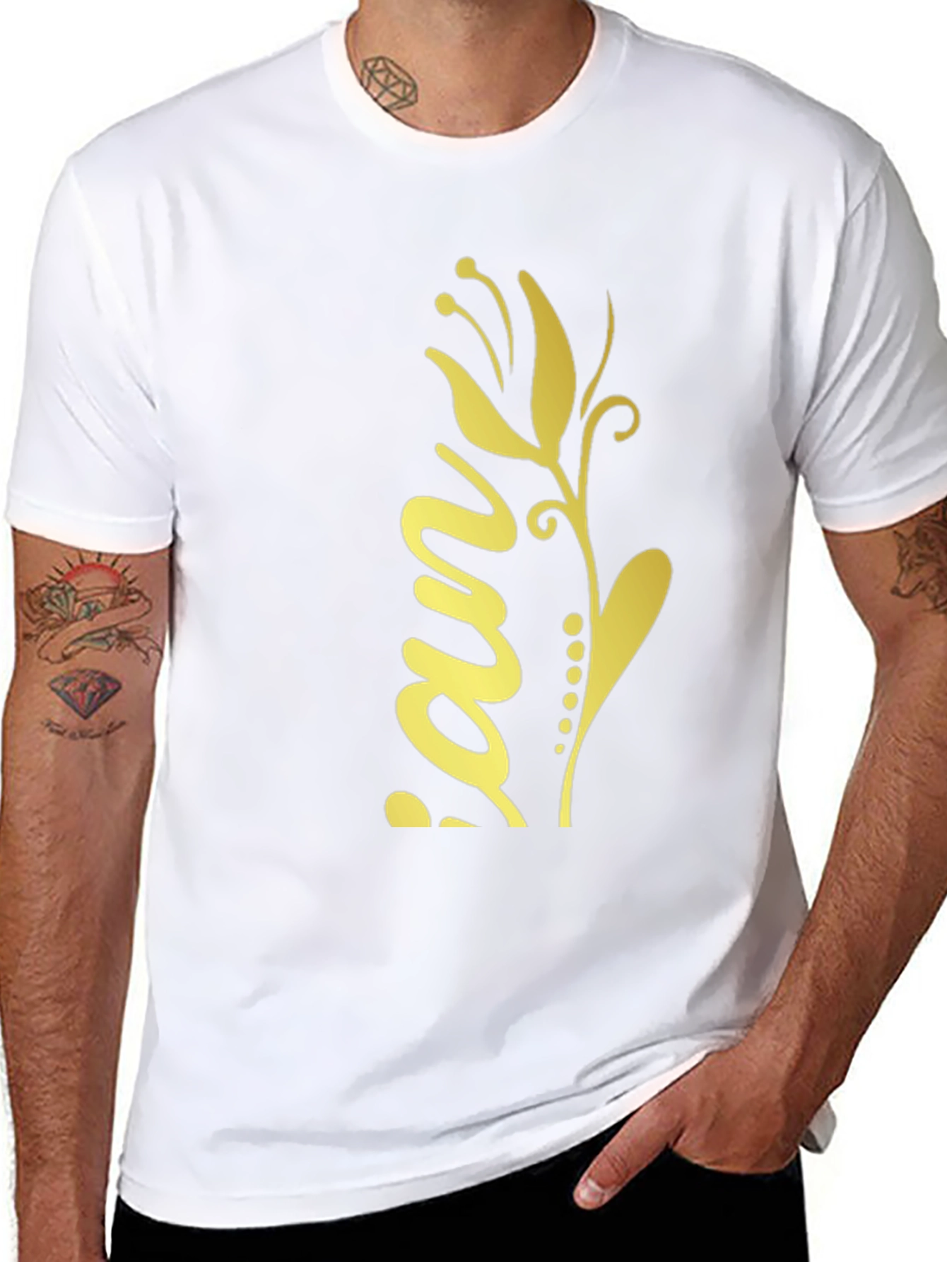 Black Floral Print Graphic Tee Shirt