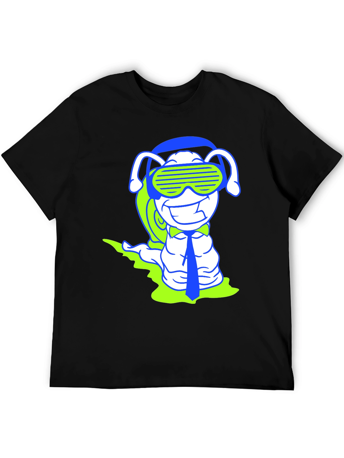 DJ Snail Graphic Tee - Black Cotton T-Shirt