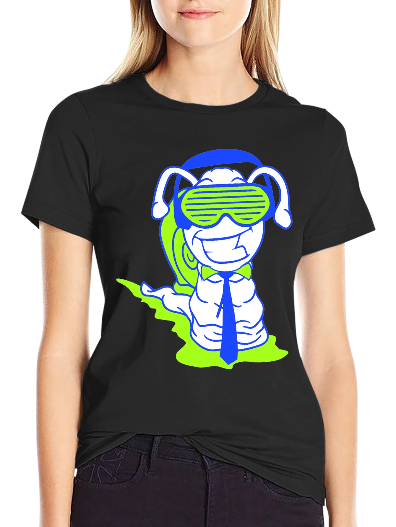 DJ Snail Graphic Tee - Black Cotton T-Shirt
