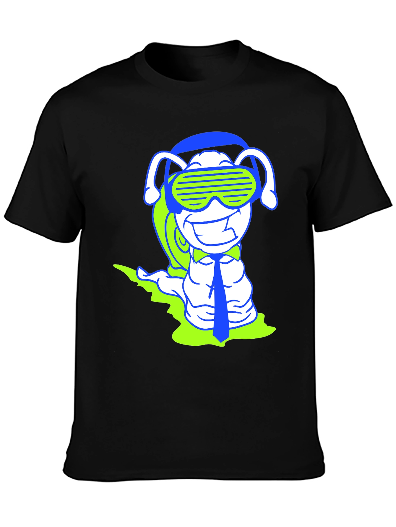 DJ Snail Graphic Tee - Black Cotton T-Shirt
