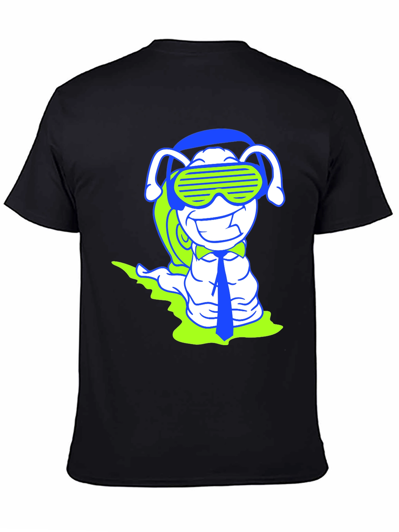 DJ Snail Graphic Tee - Black Cotton T-Shirt