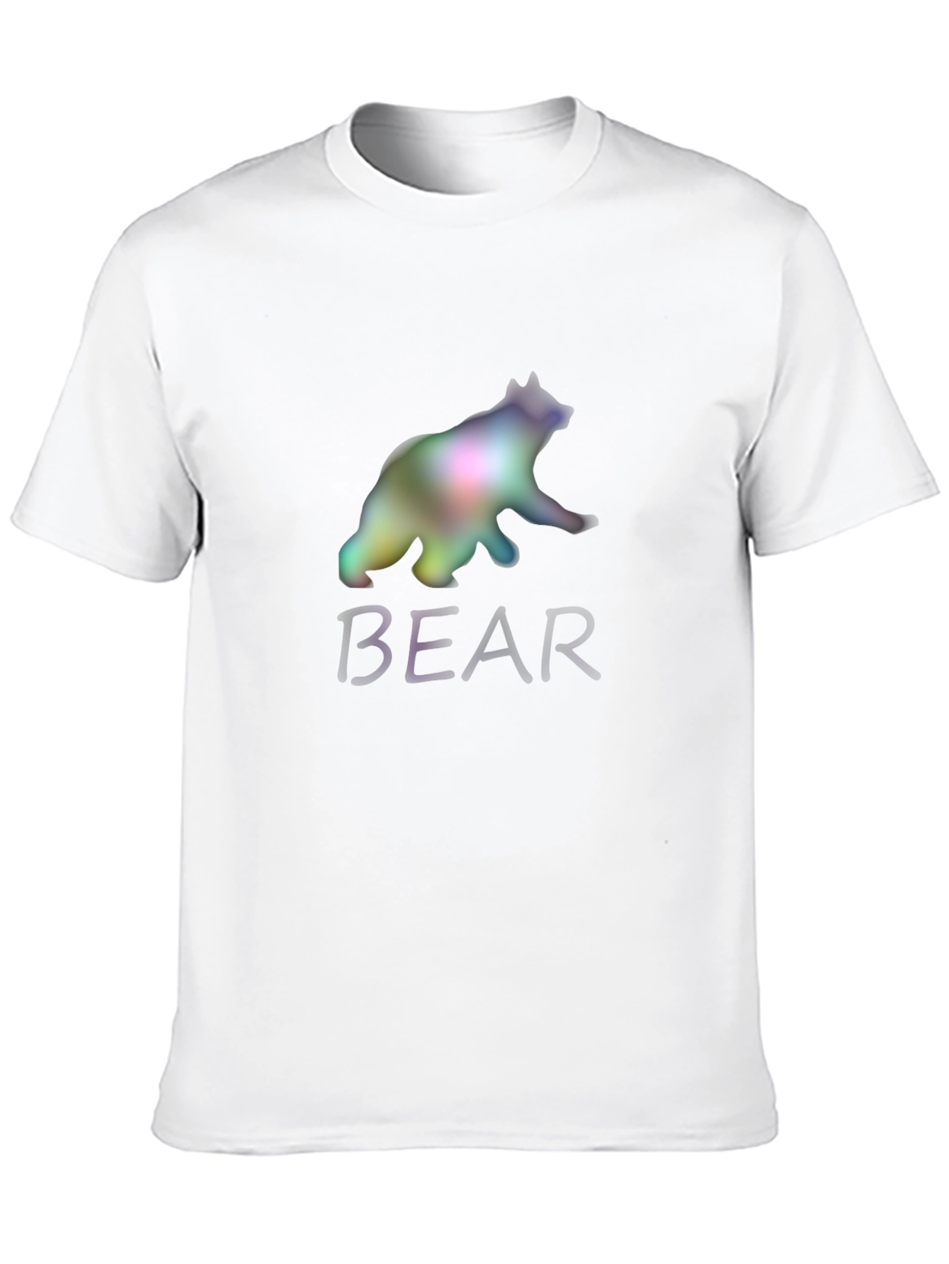 Mens Black Bear Graphic Print T-Shirt