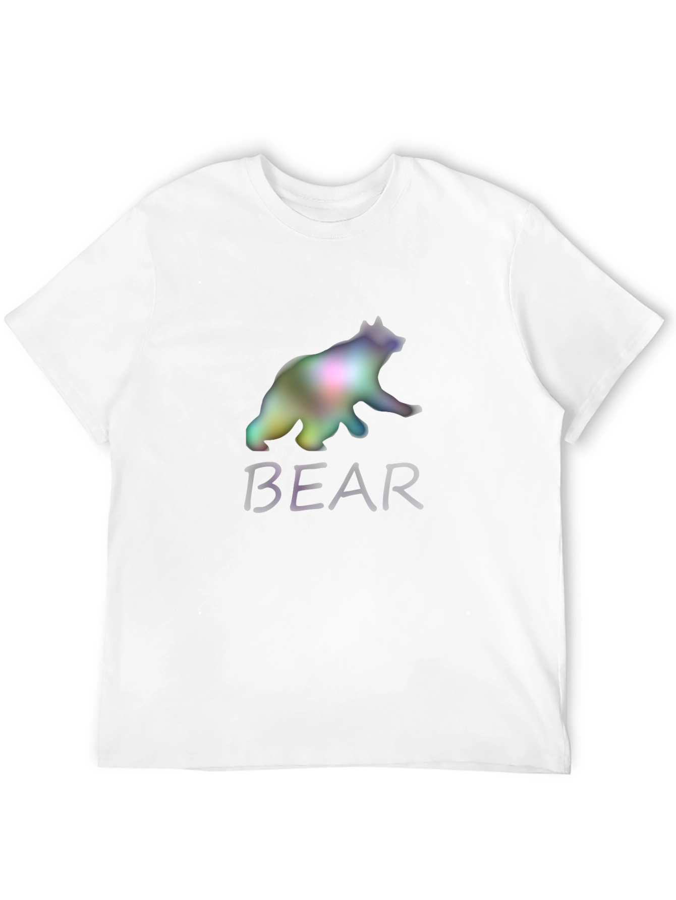 Mens Black Bear Graphic Print T-Shirt