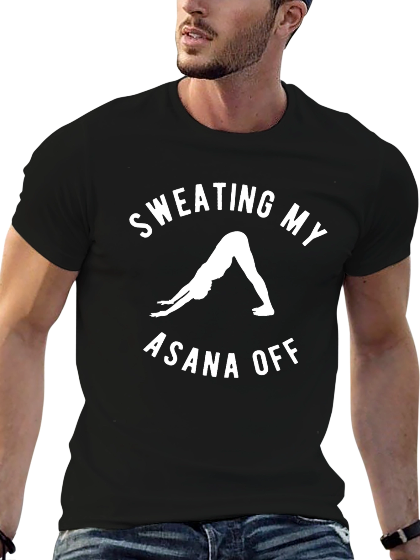 Sweating My Asana Off Yoga T-Shirt - Black