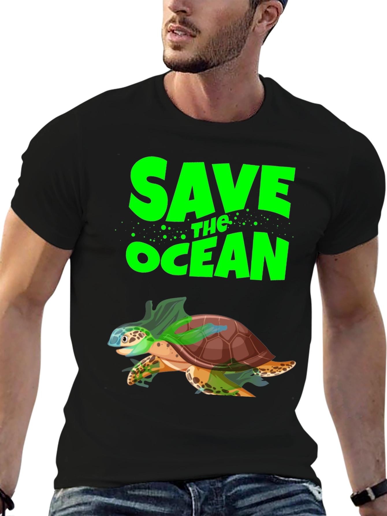 Save the Ocean Turtle Graphic Tee
