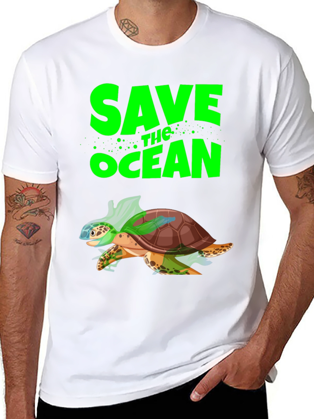 Save the Ocean Turtle Graphic Tee
