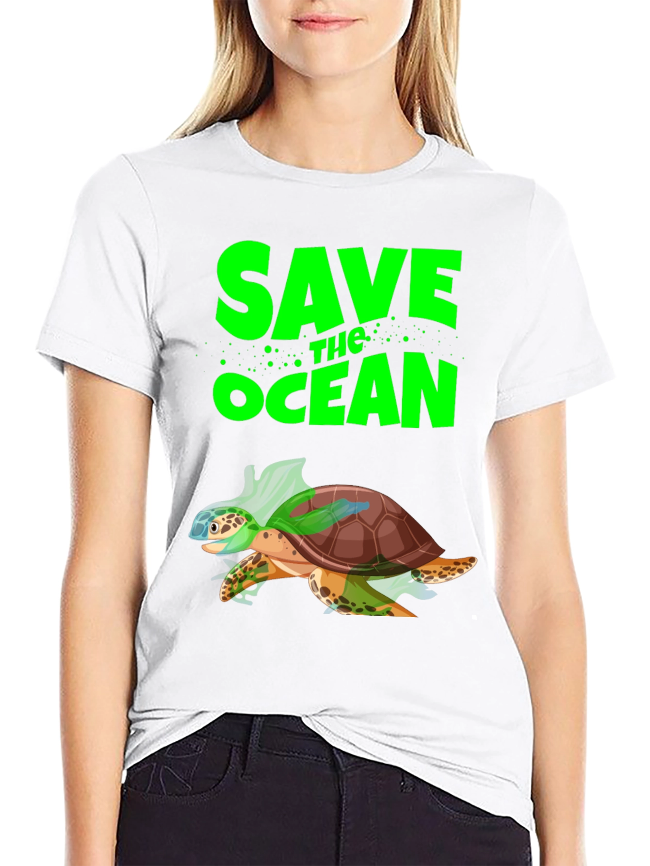 Save the Ocean Turtle Graphic Tee