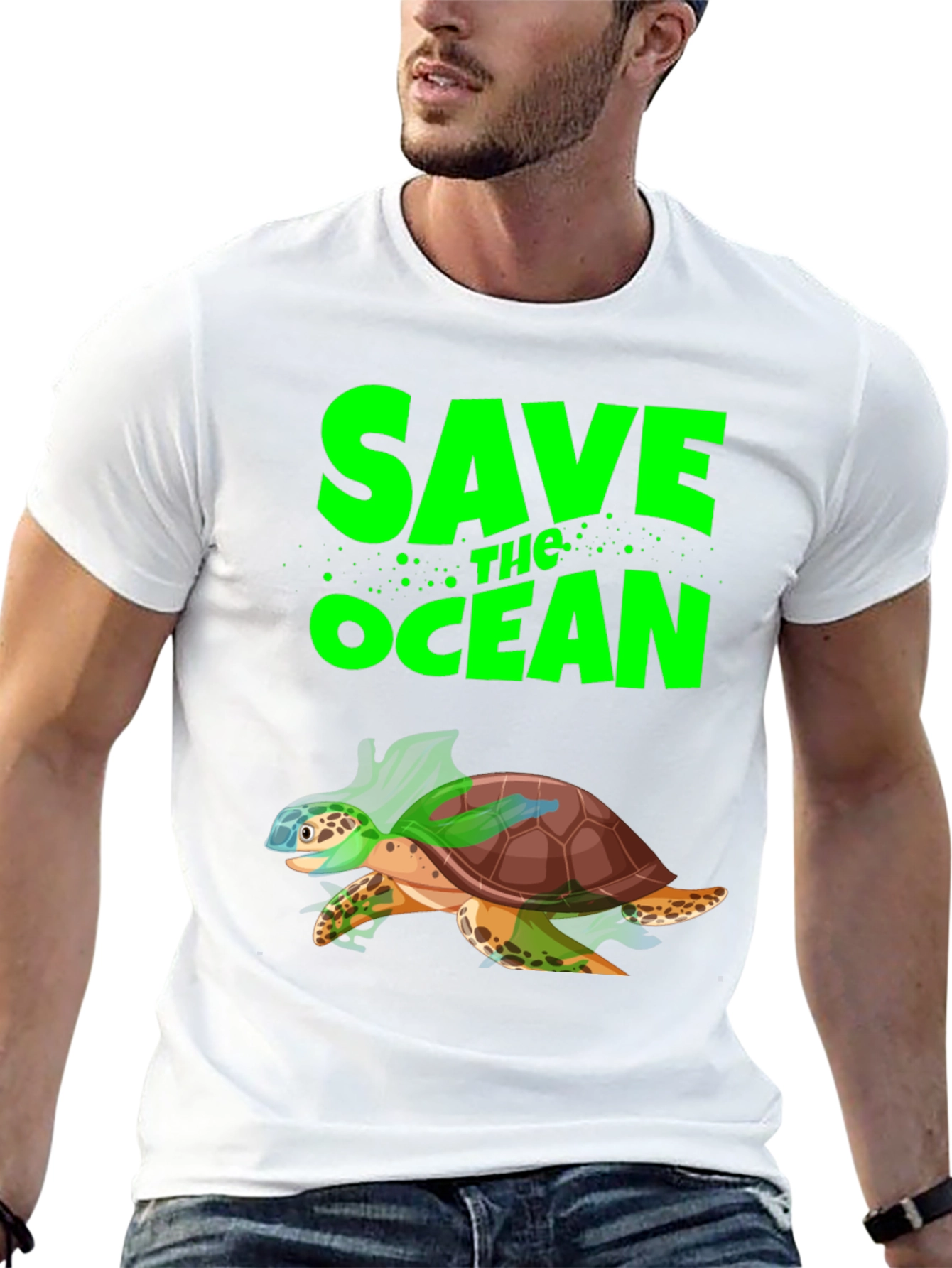 Save the Ocean Turtle Graphic Tee
