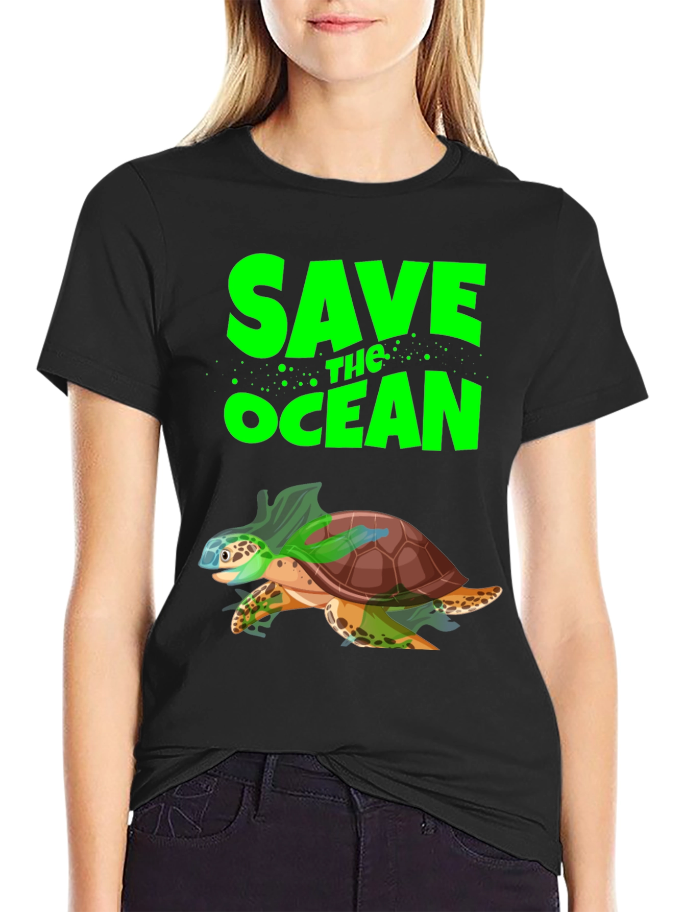 Save the Ocean Turtle Graphic Tee