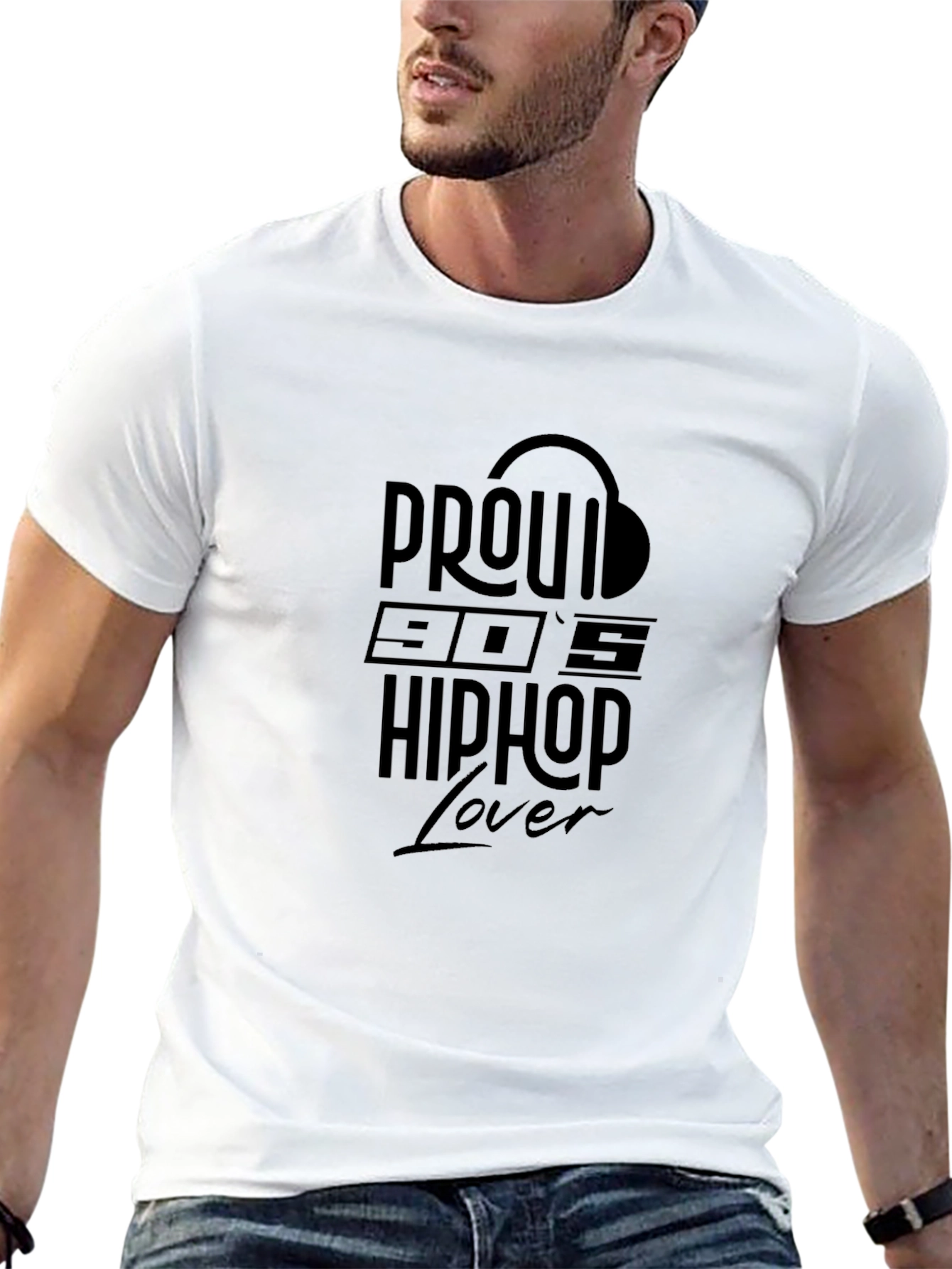 Proud 90s Hip Hop Lover Black T-Shirt