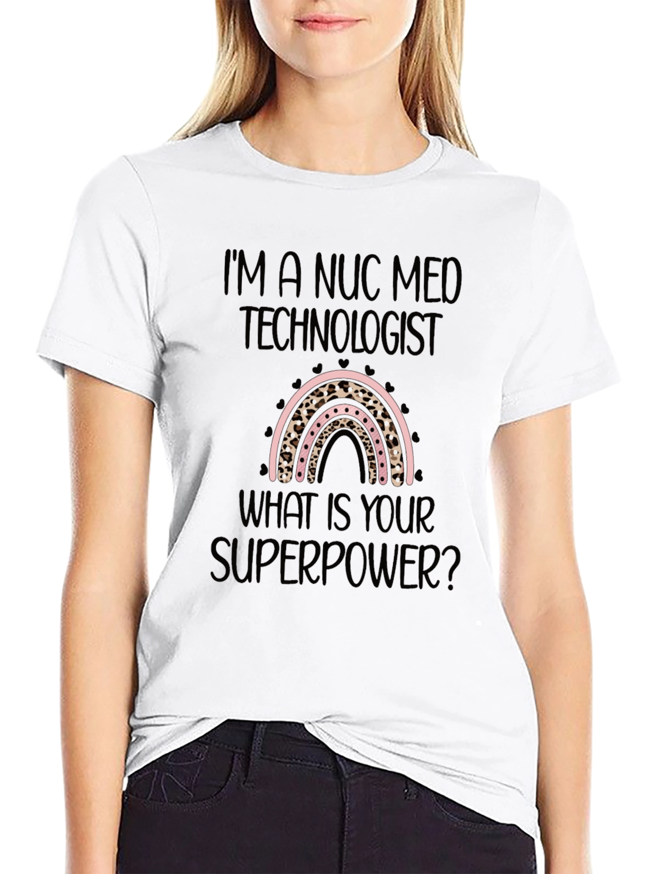 Nuc Med Technologist Superpower Black T-Shirt