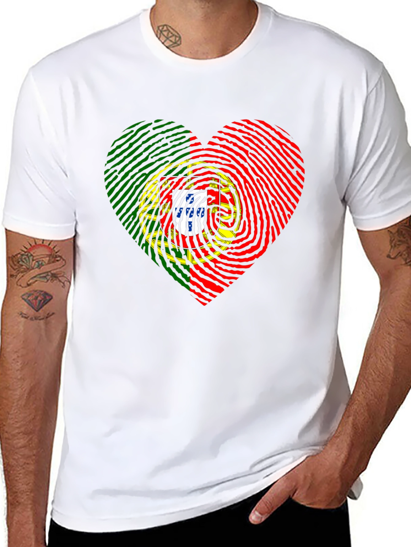 Portugal Fingerprint Heart T-Shirt