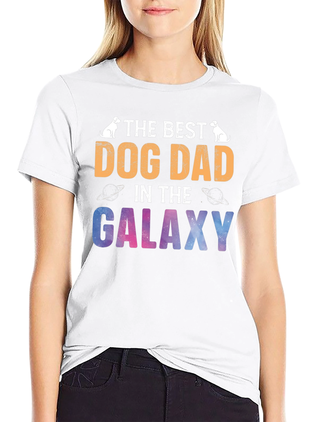 Best Dog Dad Galaxy T-Shirt