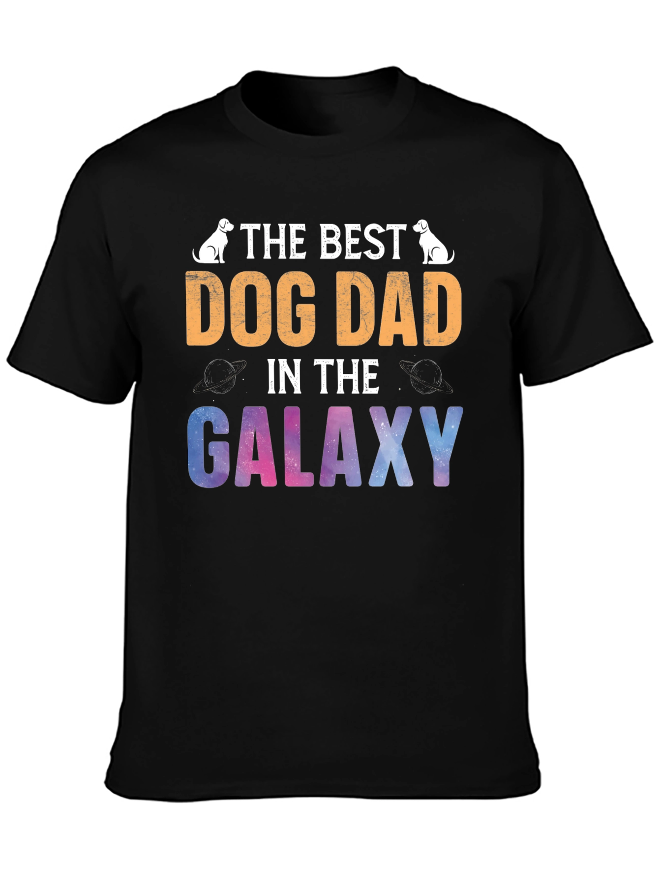 Best Dog Dad Galaxy T-Shirt