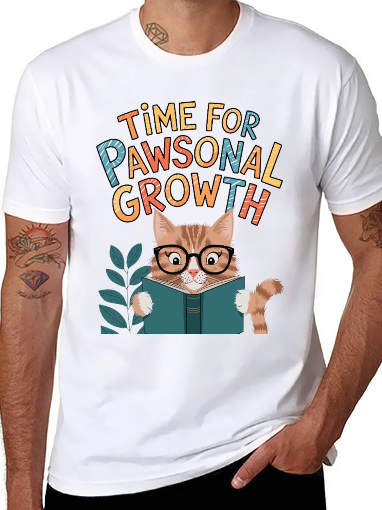 Pawsonal Growth T-Shirt - Cat Lover Tee
