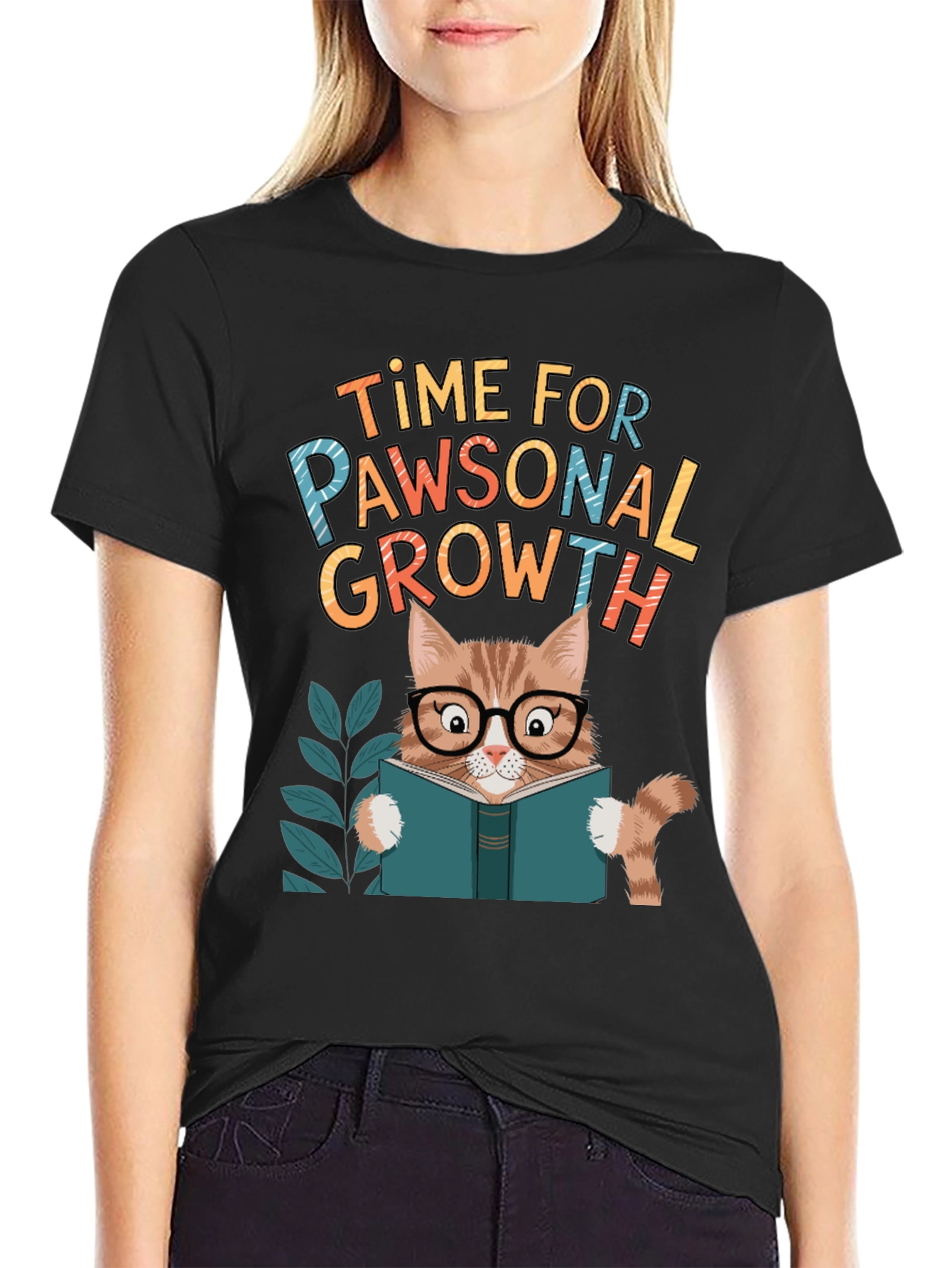 Pawsonal Growth T-Shirt - Cat Lover Tee