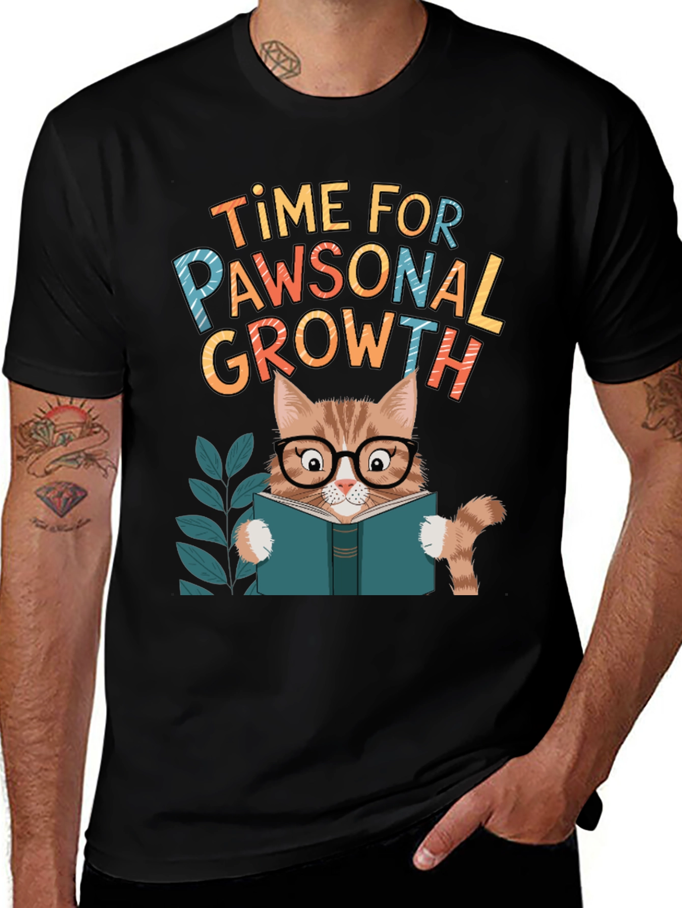 Pawsonal Growth T-Shirt - Cat Lover Tee