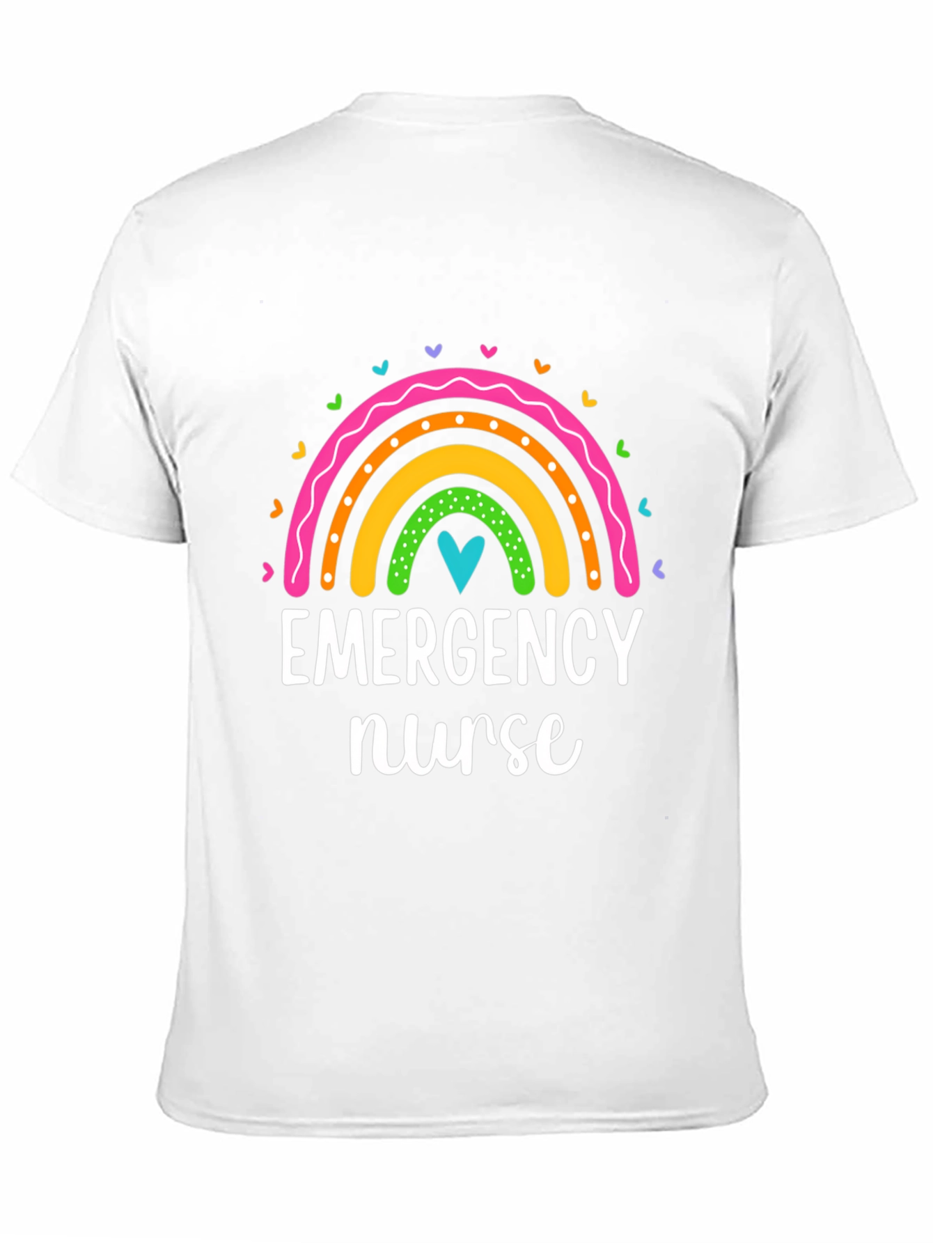 Emergency Nurse Rainbow Heart T-Shirt