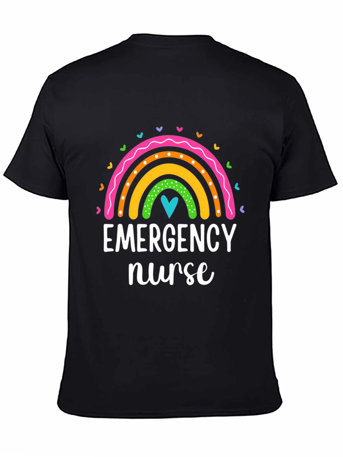 Emergency Nurse Rainbow Heart T-Shirt