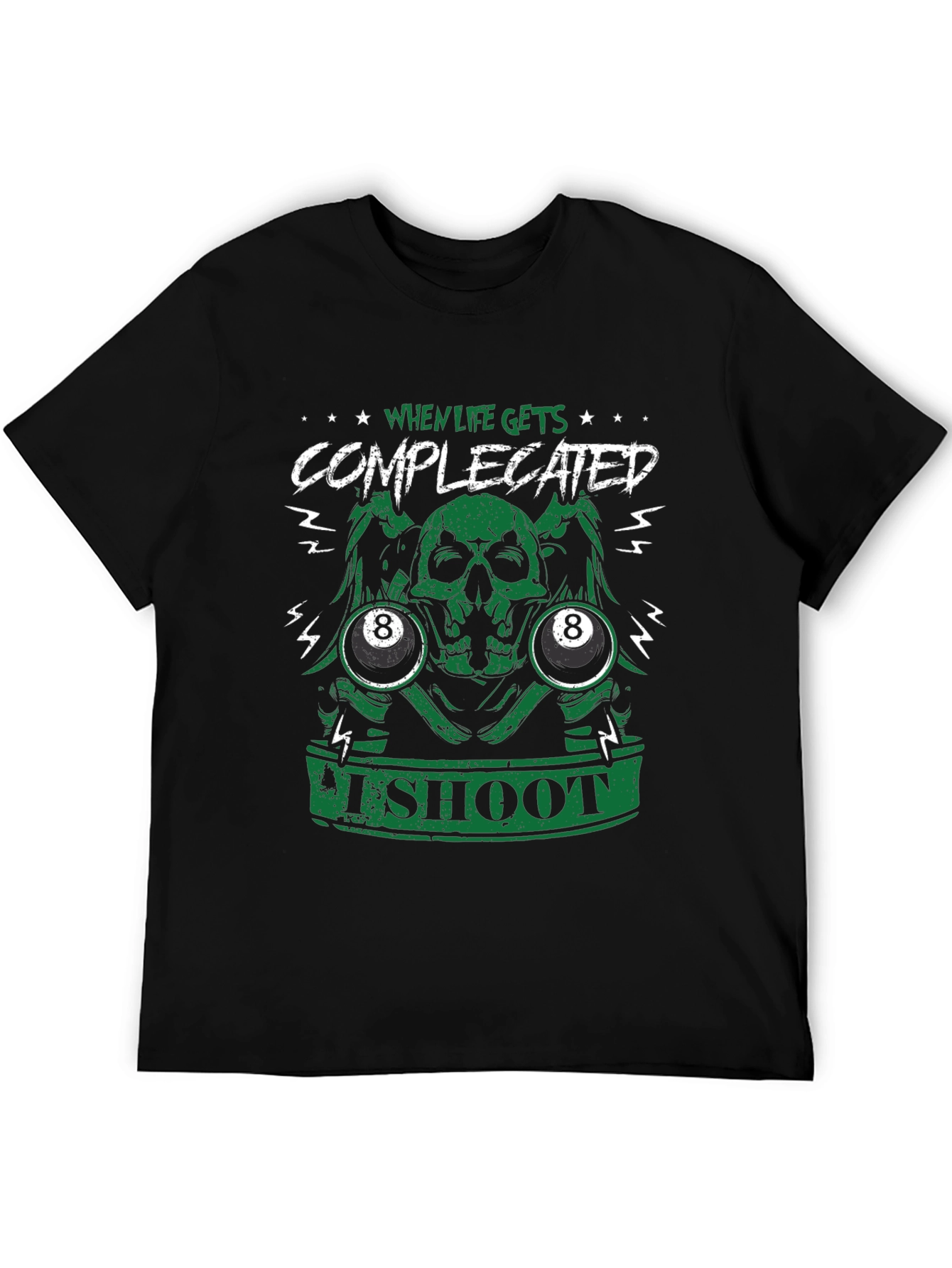 When Life Gets Complicated 8 Ball Graphic Tee