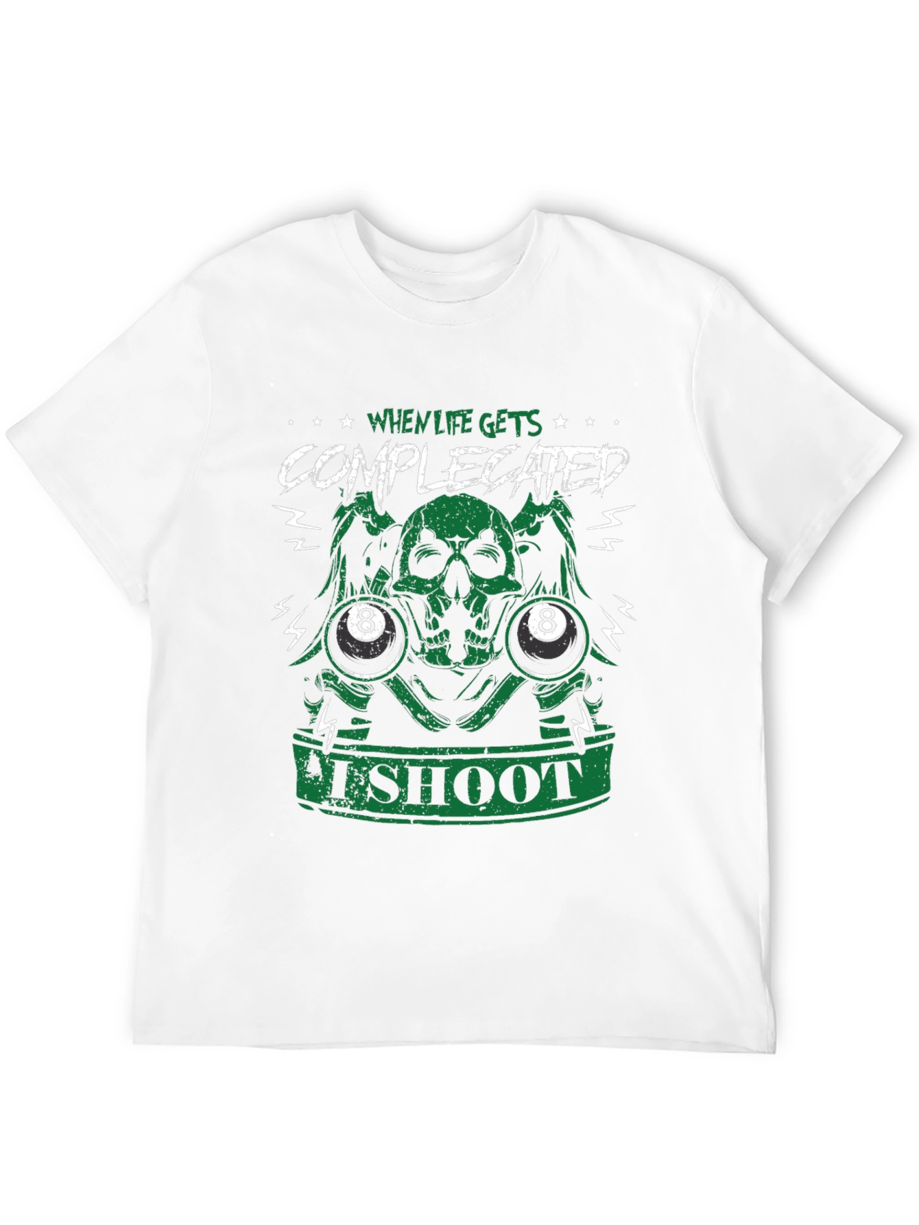 When Life Gets Complicated 8 Ball Graphic Tee