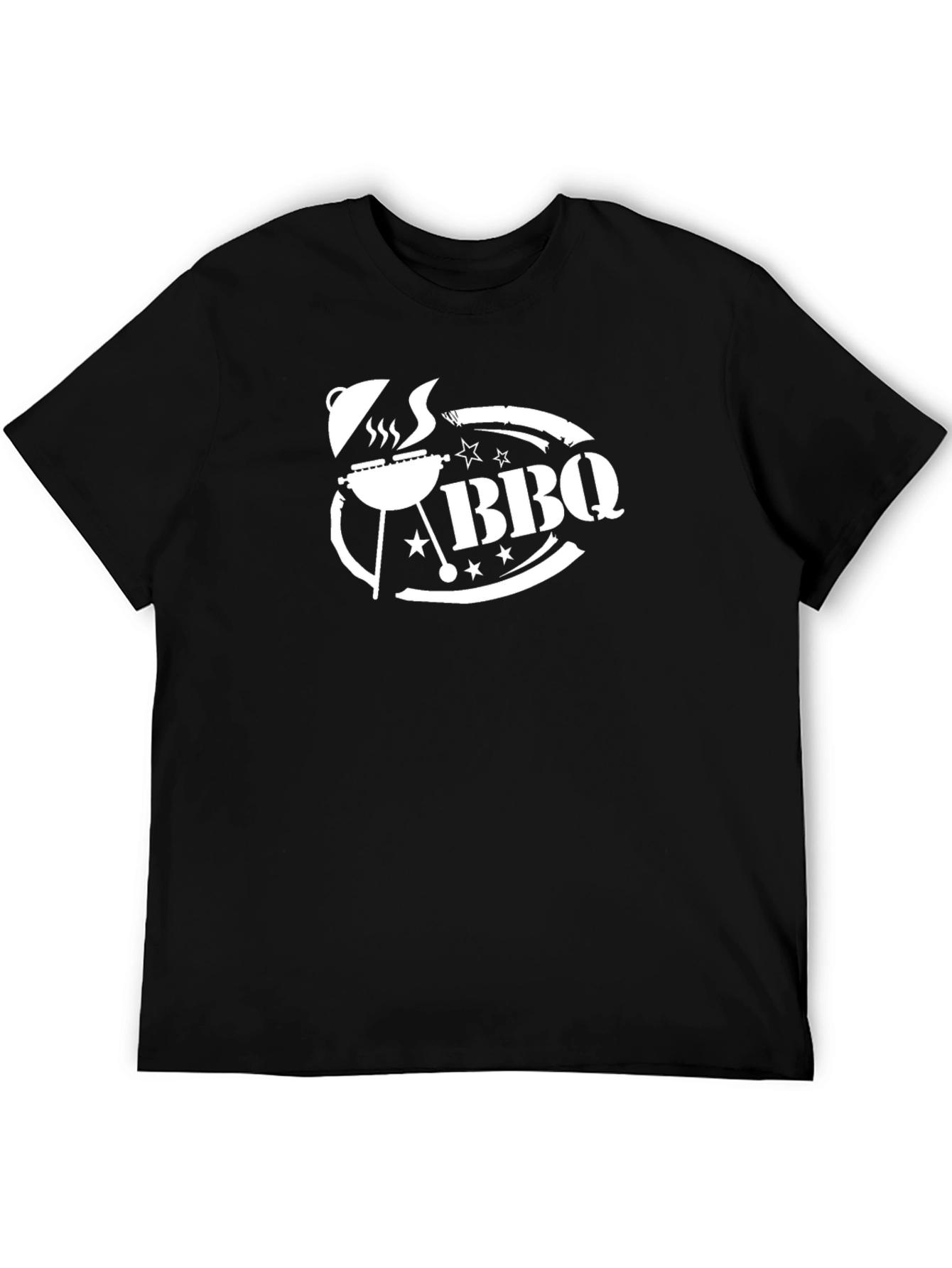 BBQ Grill T-Shirt - Black Cotton Graphic Tee