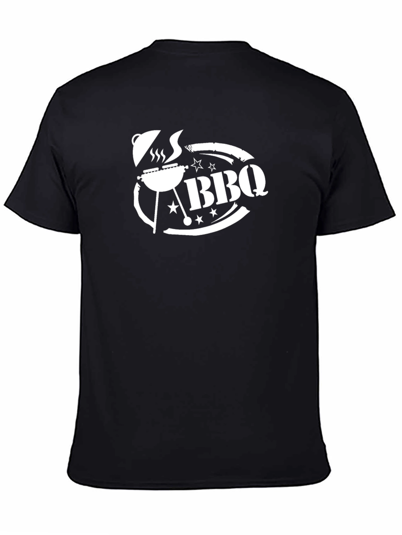 BBQ Grill T-Shirt - Black Cotton Graphic Tee