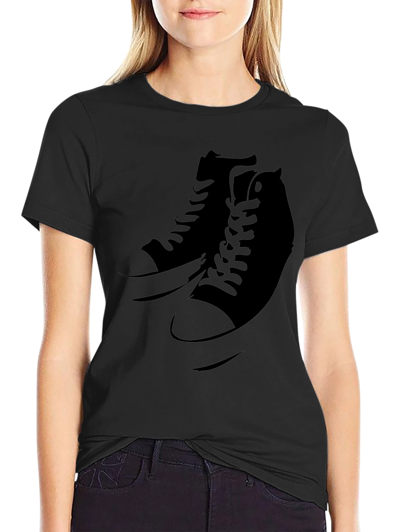 Cool Sneaker Graphic Black T-Shirt