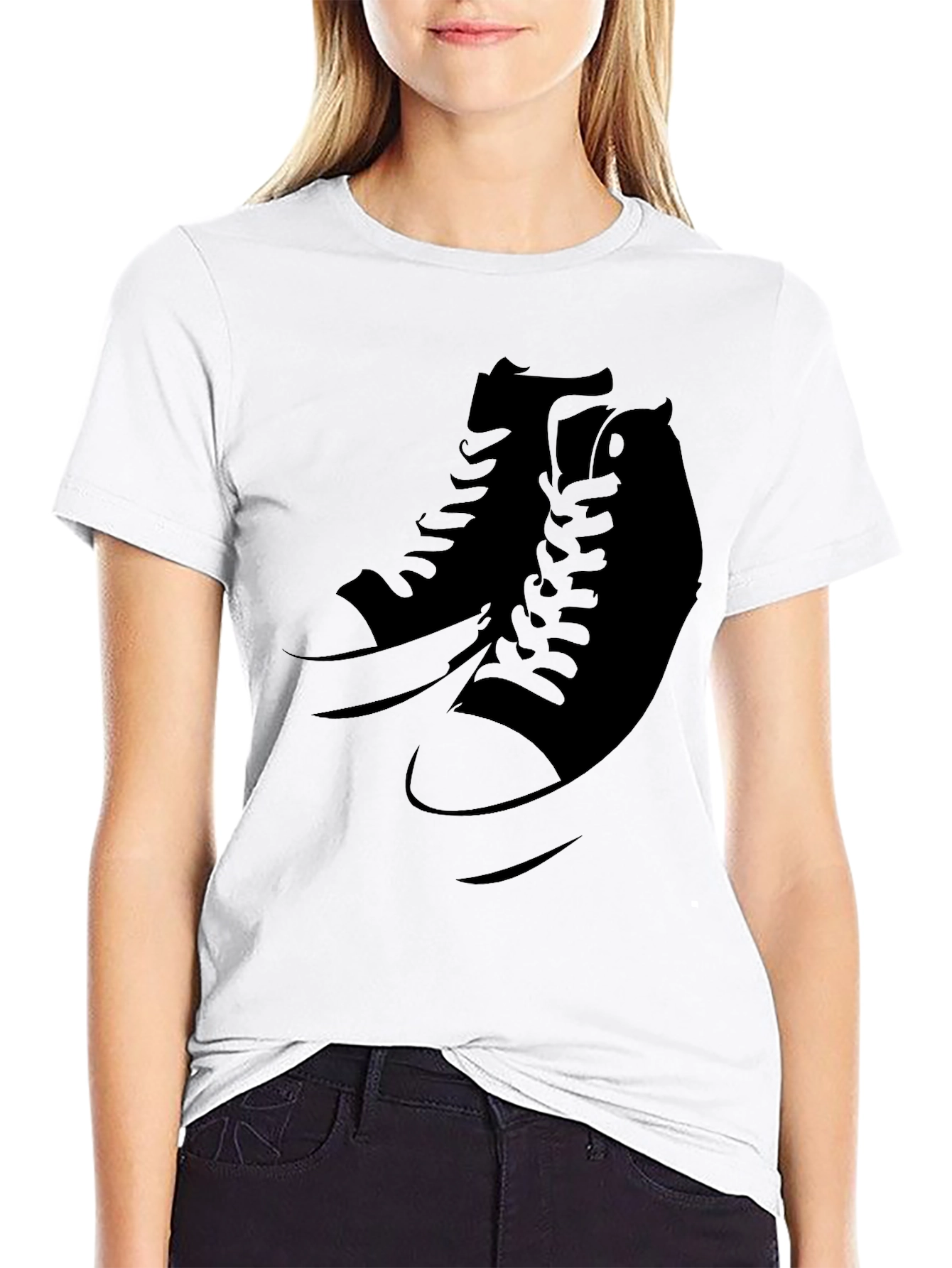 Cool Sneaker Graphic Black T-Shirt