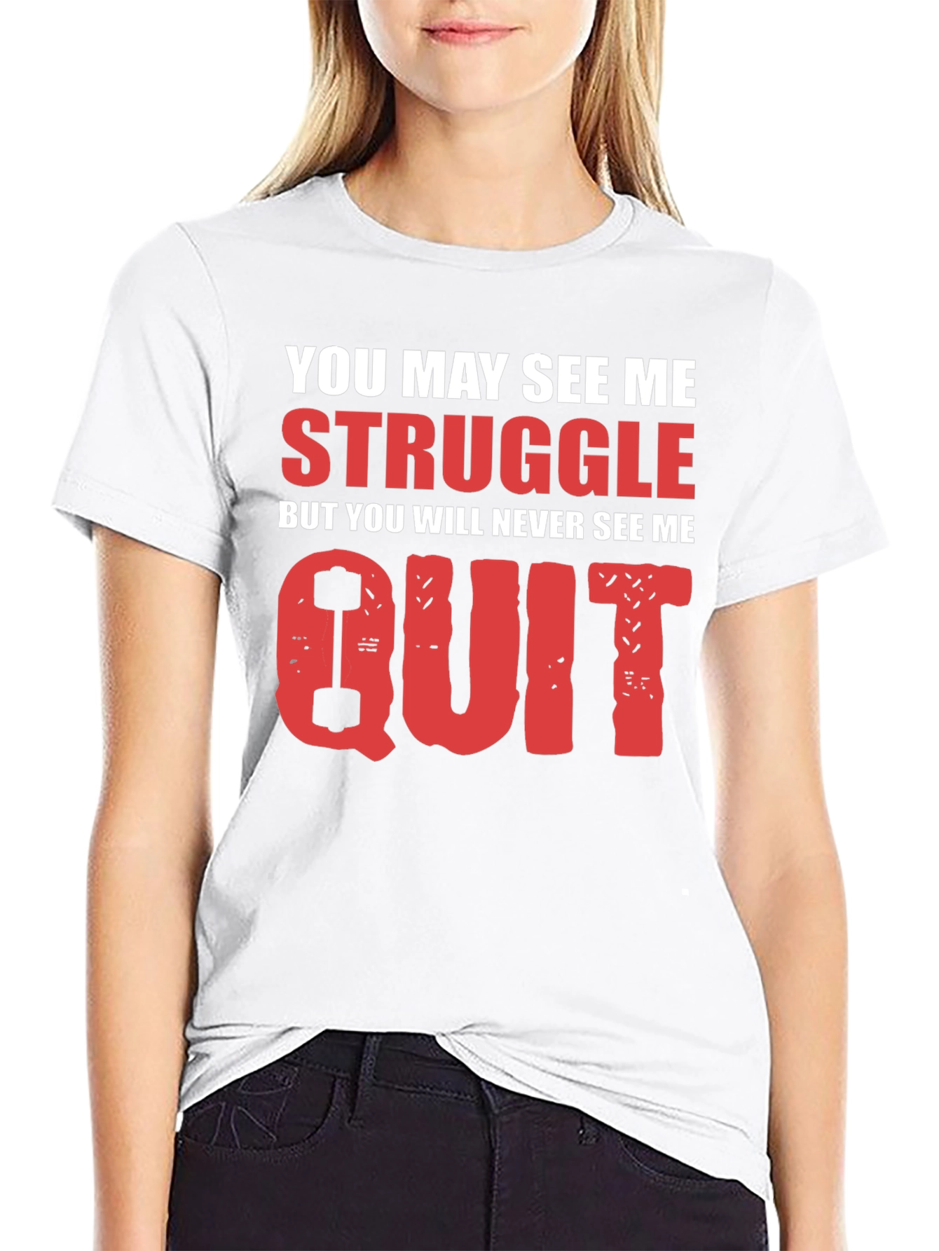 Motivational Never Quit Graphic T-Shirt