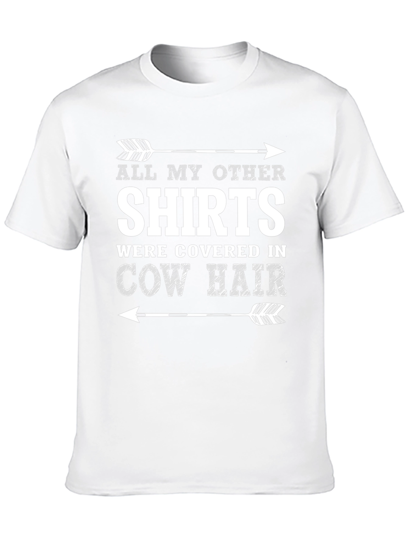 Cow Hair T-Shirt - Humorous Graphic Tee