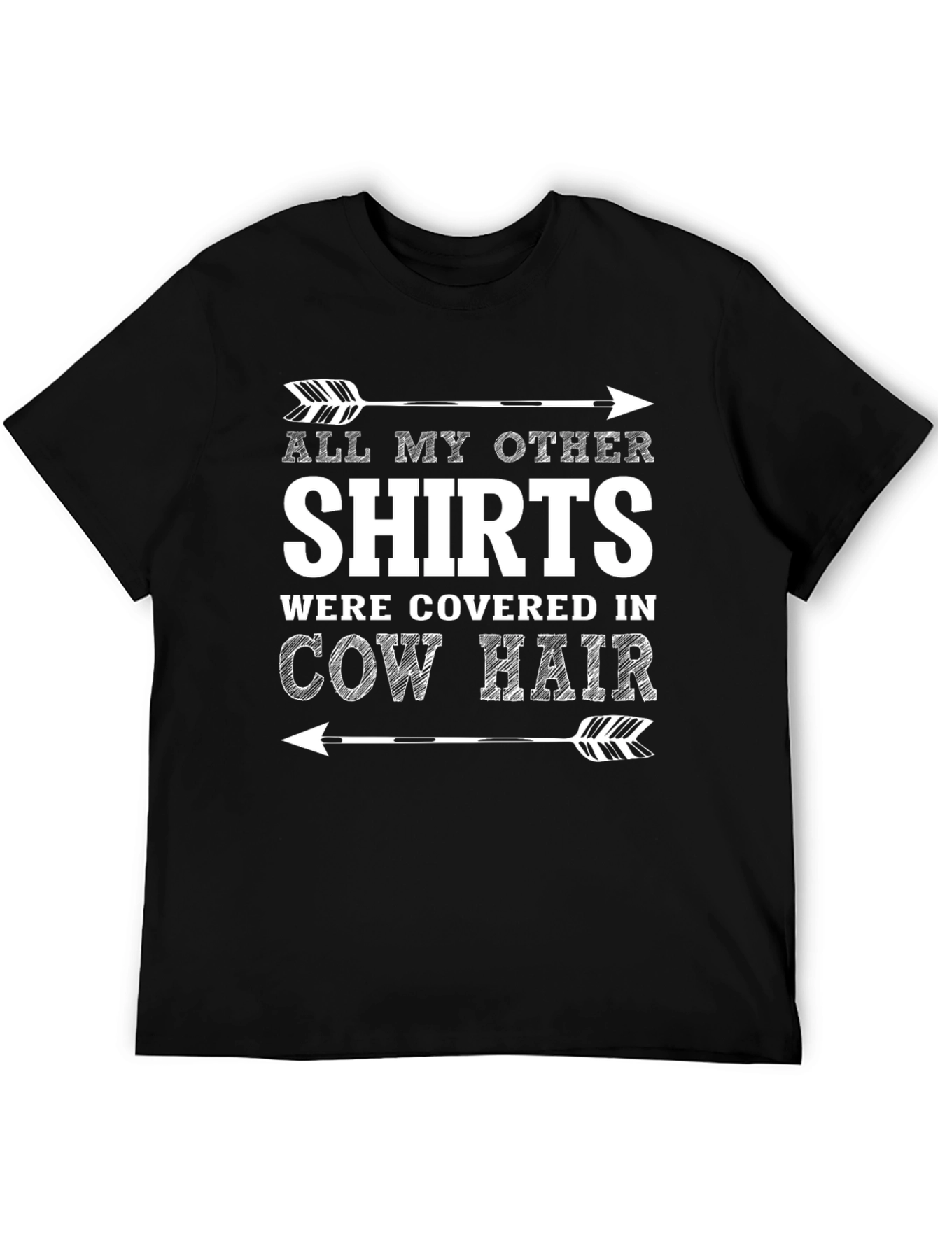 Cow Hair T-Shirt - Humorous Graphic Tee