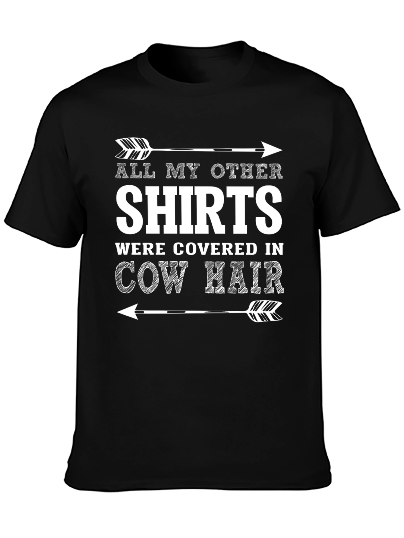 Cow Hair T-Shirt - Humorous Graphic Tee