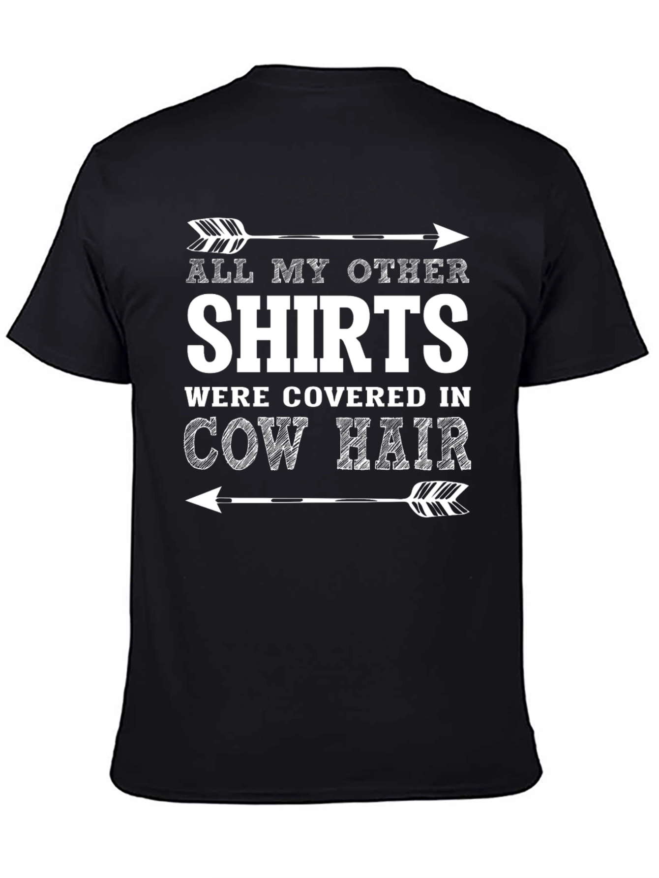 Cow Hair T-Shirt - Humorous Graphic Tee