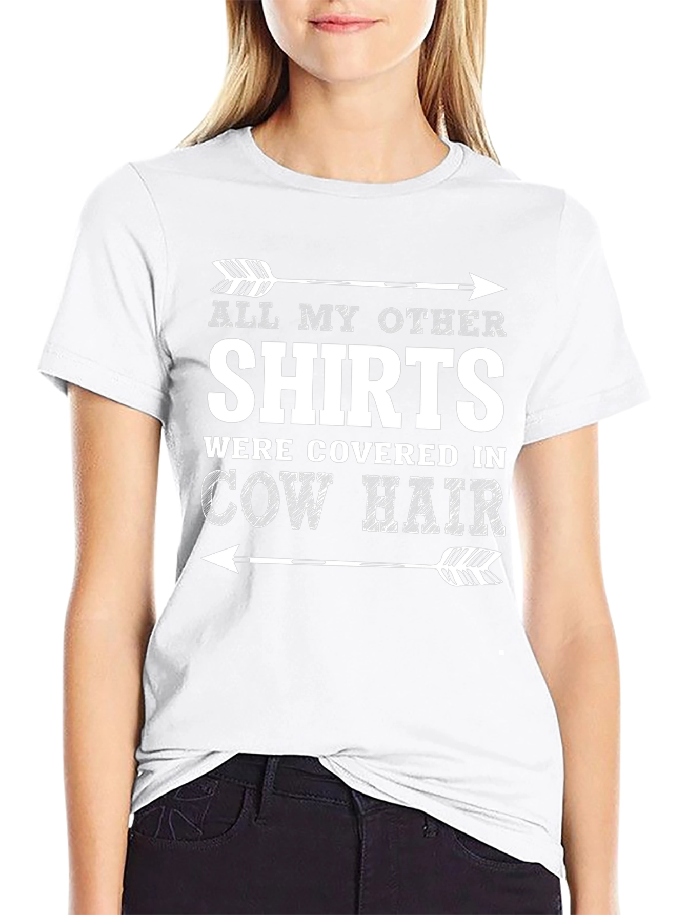 Cow Hair T-Shirt - Humorous Graphic Tee